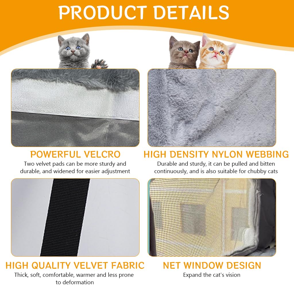 Qpets Cat Hanging Bed with 4 Strong Suction Cups Hanging Plush Cat House Hanging Cat Bed for Window Dual Holes Breathable Plush Cat Bed DIY Assembly Cat House - 31x50x28cm Qpets Cat Hanging Bed with 4 Strong Suction Cups Hanging Plush Cat House Hanging Cat Bed for Window Dual Holes Breathable Plush Cat Bed DIY Assembly Cat House - 31x50x28cm